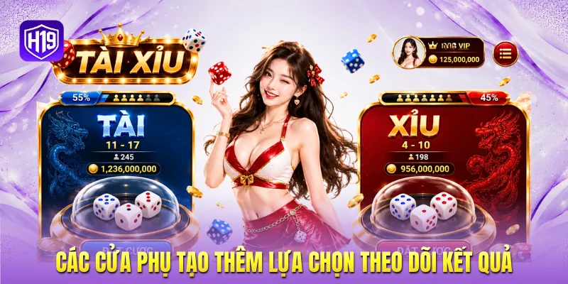 Các cửa phụ tạo thêm lựa chọn theo dõi kết quả Các cửa phụ tạo thêm lựa chọn theo dõi kết quả