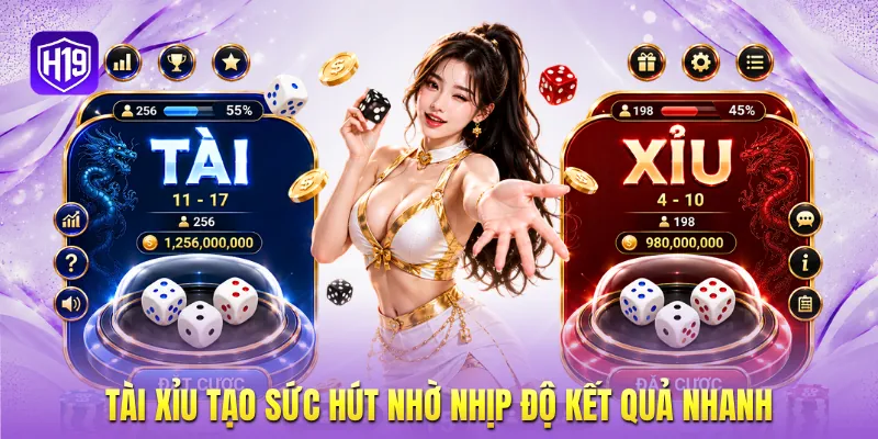 Tài xỉu tạo sức hút nhờ nhịp độ kết quả nhanh Tài xỉu tạo sức hút nhờ nhịp độ kết quả nhanh